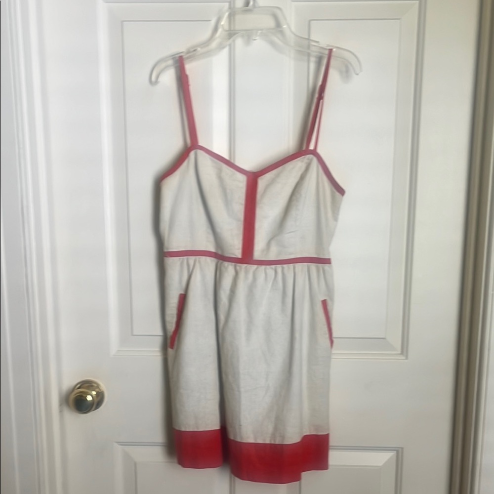 White and Red Strappy Dress